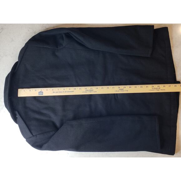 DSCP Quarterback Collection Women's 10R Wool Peacoat Black Overcoat US Navy~ GUC - Picture 15 of 16